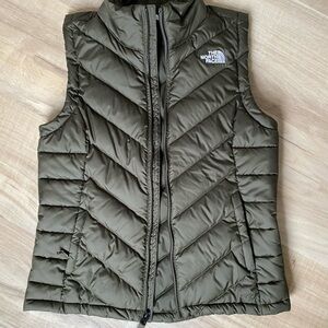 The North Face Olive Green Puffer Vest